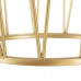 Mesa de apoio 43 x 43 x 50 cm Dourado Metal Branco Mármore