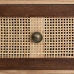 Sideboard SASHA 60 x 30 x 85 cm Natural Wood Cream Rattan