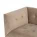 Sofa 156 x 81 x 72 cm Champagne Synthetisch materiaal Hout Fluweel