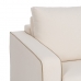 Sofa 195 x 95 x 88 cm Synthetic Fabric Cream