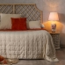 Bedspread (quilt) 270 x 280 cm Beige Dark Red