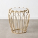 Side table 50 x 50 x 54,6 cm Golden Metal White Marble