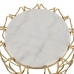 Sofabord 50 x 50 x 54,6 cm Gylden Metal Hvid Marmor