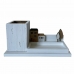Multi-Functionele Organiser DKD Home Decor Potlood Wit Bruin Hout Metaal 30 x 40 cm 28 x 11 x 14 cm