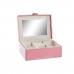 Ékszeres doboz DKD Home Decor 23 x 17 x 10 cm Rózsaszín Poliuretán Fa MDF