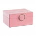 Dėžutė DKD Home Decor 23 x 17 x 10 cm Rožinė Poliuretanas Medžio MDF