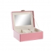 Ékszeres doboz DKD Home Decor 17 x 13 x 8,5 cm Rózsaszín Poliuretán Fa MDF