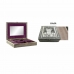 Kutija za nakit DKD Home Decor 27,5 x 20 x 5,4 cm Šampanjac Bež Drvo Aluminij