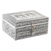 Doos-Juwelenkistje DKD Home Decor 17,5 x 13 x 8 cm Zilverkleurig Hout Aluminium Groen