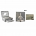 Doos-Juwelenkistje DKD Home Decor 17,5 x 13 x 8 cm Zilverkleurig Hout Aluminium Groen