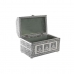 Jewelry box DKD Home Decor Green Silver Wood Aluminium 25 x 15 x 18 cm
