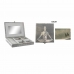 Doos-Juwelenkistje DKD Home Decor Zilverkleurig Hout Aluminium Groen 28 x 20 x 5 cm