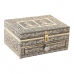 Κουτί-μπιζουτιέρα DKD Home Decor 17,5 x 12,5 x 8,5 cm Σαμπάνια Μπεζ Ξύλο Αλουμίνιο