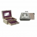 Jewelry box DKD Home Decor 17,5 x 12,5 x 8,5 cm Champagne Beige Wood Aluminium