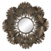 Настенное зеркало 69 x 6,5 x 69 cm Стеклянный Позолоченный Металл