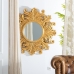 Τοίχο καθρέφτη 114 x 4,5 x 114 cm Κρυστάλλινο Χρυσό Ξύλο