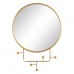 Nástěnné zrcadlo 76 x 6 x 104 cm Zlatá Kov