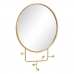 Nástěnné zrcadlo 76 x 6 x 104 cm Zlatá Kov