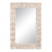 Настенное зеркало 60 x 8 x 90 cm древесина тика Белый