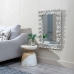 Настенное зеркало 60 x 8 x 90 cm древесина тика Белый