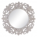 Specchio da parete 122,7 x 4,8 x 122,7 cm Cristallo Bianco Poliuretano