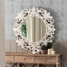 Wall mirror 122,7 x 4,8 x 122,7 cm Crystal White Polyurethane