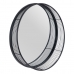 Sienas spogulis 60,5 x 15,5 x 60,5 cm Melns Metāls