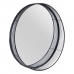 Sienas spogulis 81 x 15,5 x 81 cm Melns Metāls
