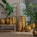Vase 16 x 16 x 41,5 cm aus Keramik Gold