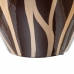 Vase Zebra Keramik Gylden Brun 23 x 23 x 43 cm