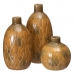 Vase 17,5 x 17,5 x 18 cm aus Keramik Senf