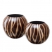 Vase 27 x 27 x 23 cm Zebra Ceramic Golden Brown