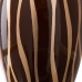 Váza 21,5 x 21,5 x 36 cm Zebra Keramický Zlatá Kaštanová