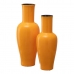 Vase 18 x 18 x 46,5 cm aus Keramik Gelb