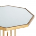 Šoninis staliukas 48,5 x 48,5 x 60,5 cm Stiklas Auksinis Metalinis