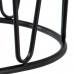 Masa laterală 56 x 35,5 x 56 cm Geam Negru Metal (2 Unități)
