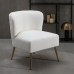 Armchair 66 x 65 x 72 cm Synthetic Fabric Metal White