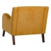 Armchair 70 x 82 x 88 cm Synthetic Fabric Wood Mustard