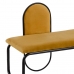 Bench 110 x 40 x 68 cm Synthetic Fabric Metal Ocre
