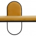 Bench 110 x 40 x 68 cm Synthetic Fabric Metal Ocre