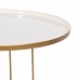 Postranný stolík 40,5 x 40,5 x 62 cm Zlatá Biela Železo