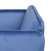 Armchair Synthetic Fabric Blue Metal