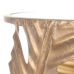 Mesa de apoio Folhas 35 x 35 x 50 cm Cristal Dourado Metal