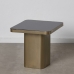 Postranný stolík 50,5 x 50,5 x 51 cm Sklo Čierna Zlatá Kov