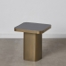 Side table Crystal Black Golden Metal 40 x 40 x 45 cm