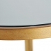Вспомогательный стол 53,5 x 53,5 x 59 cm Стеклянный Позолоченный Металл