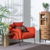 Armchair 76,5 x 70 x 74 cm Synthetic Fabric Metal Orange