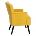 atzveltnes krēsls 63 x 50 x 83 cm Sintētiska Auduma Koks Dzeltens