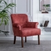 Armchair 77 x 64 x 88 cm Synthetic Fabric Wood Dark Red