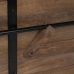 Postranný stolík 70 x 70 x 76 cm Prírodná Čierna Drevo Železo